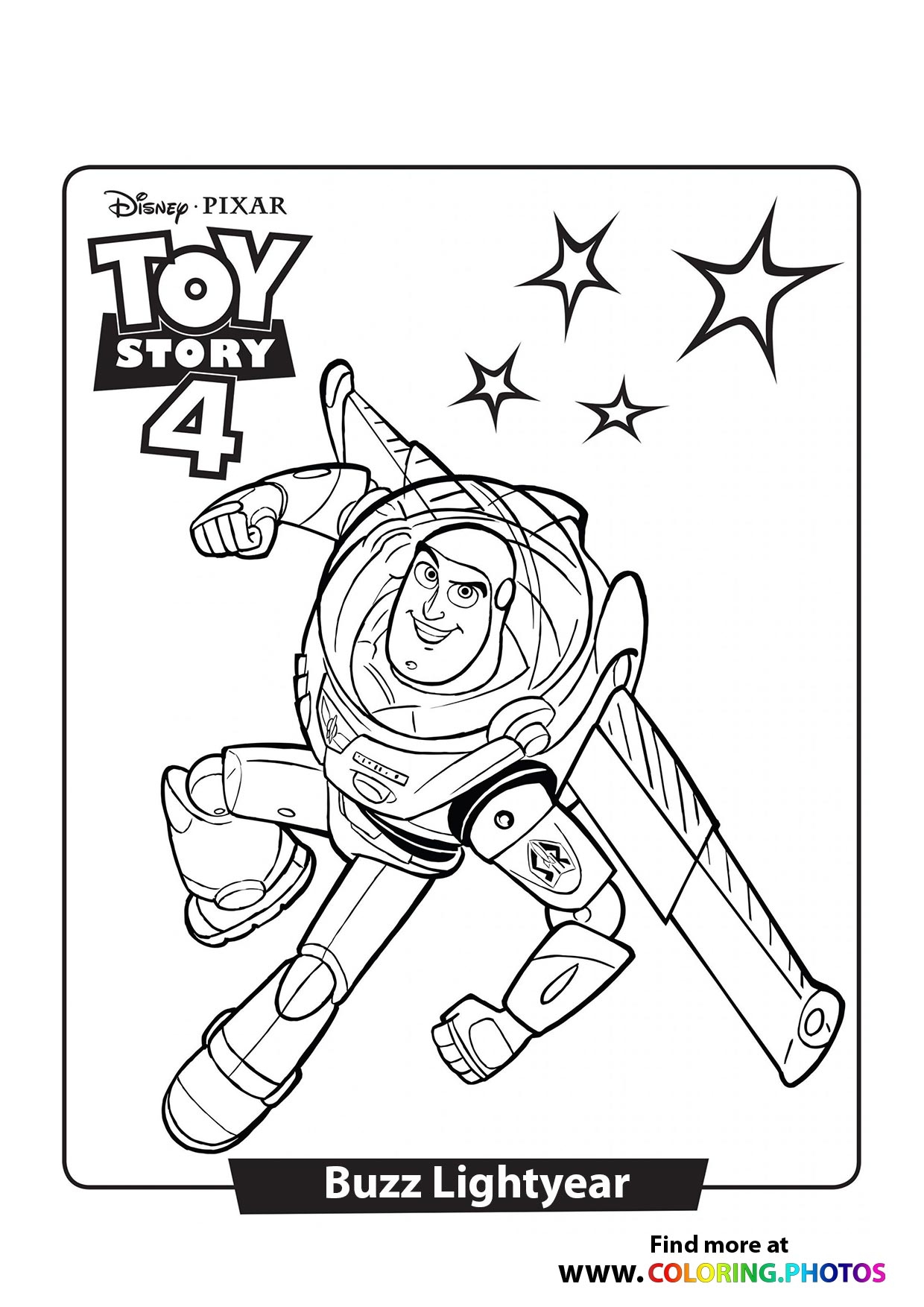 Toy Story Buzz Lightyear Coloring Pages For Kids