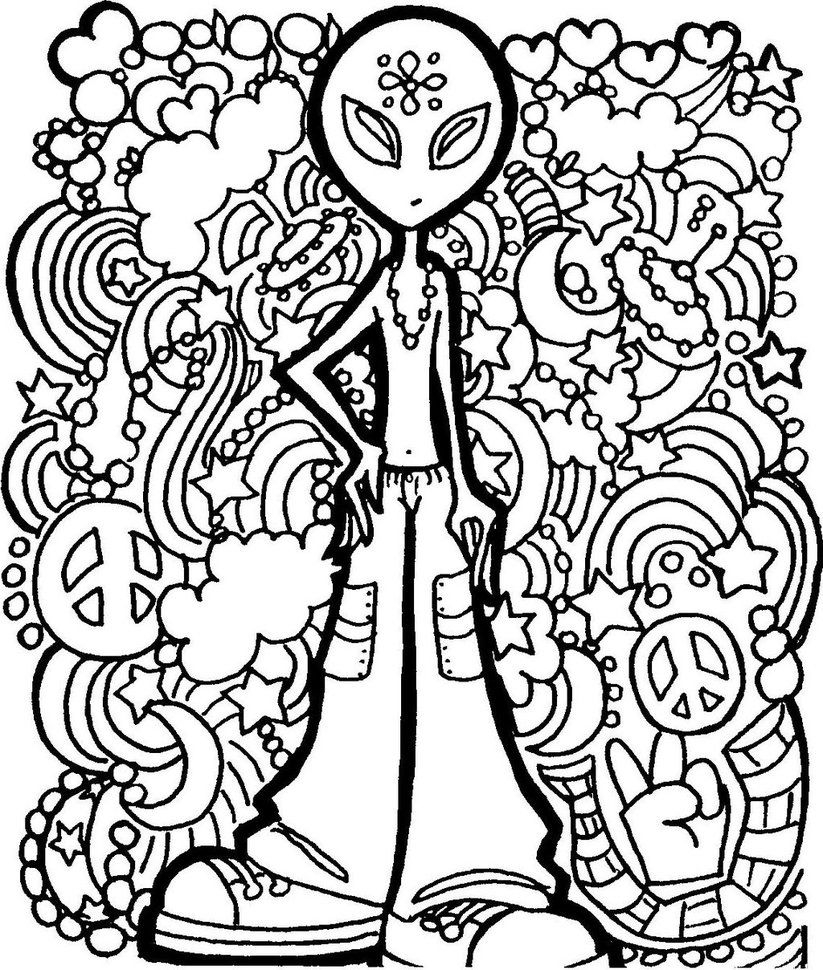 Trippy Coloring Pages To Print Coloring Home