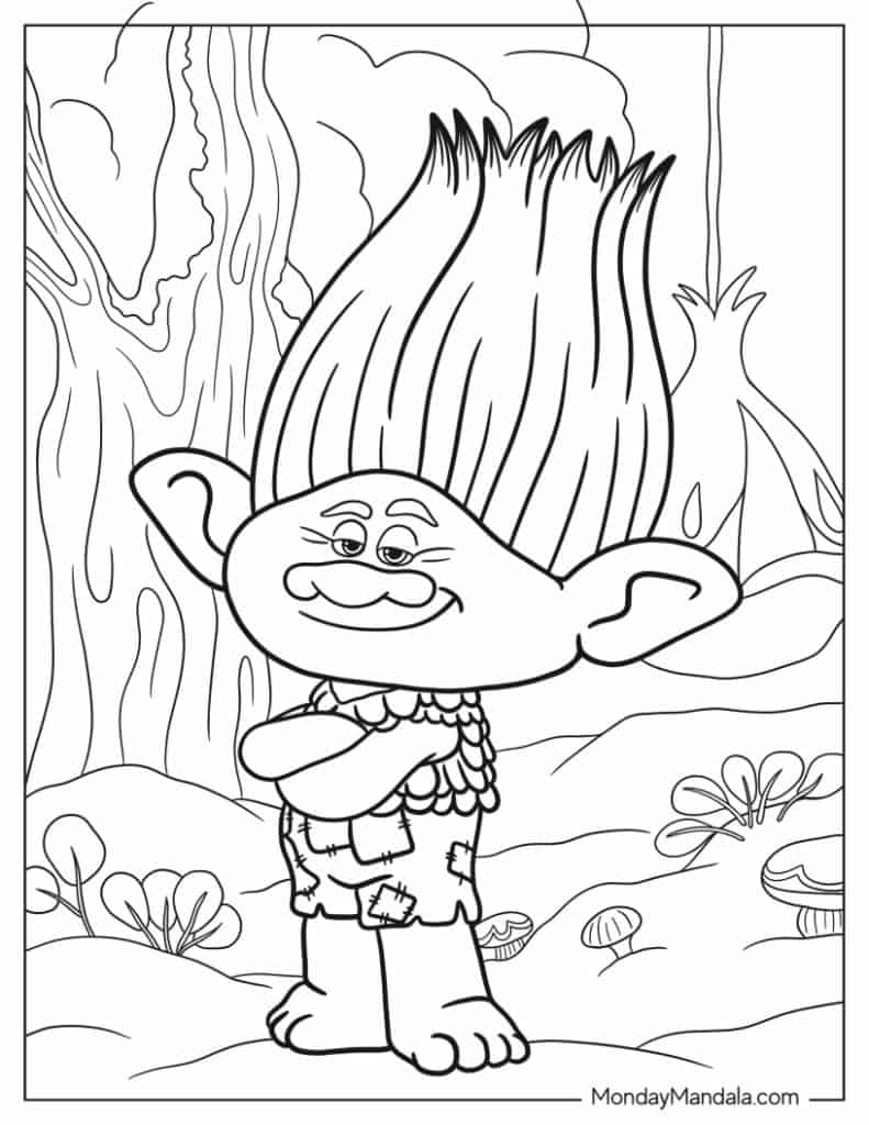 Trolls Band Together Coloring Pages Coloring Nation