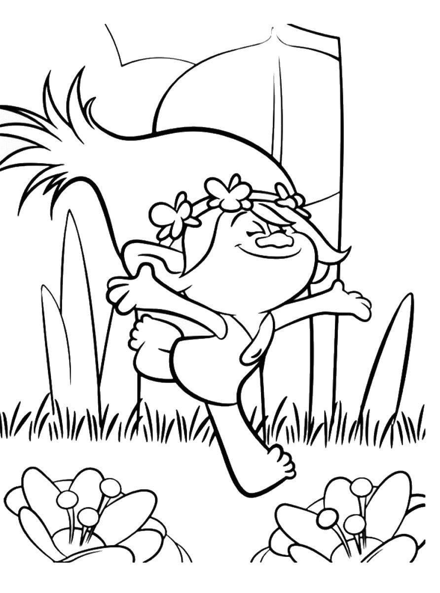 Trolls Movie Coloring Pages Coloring Home