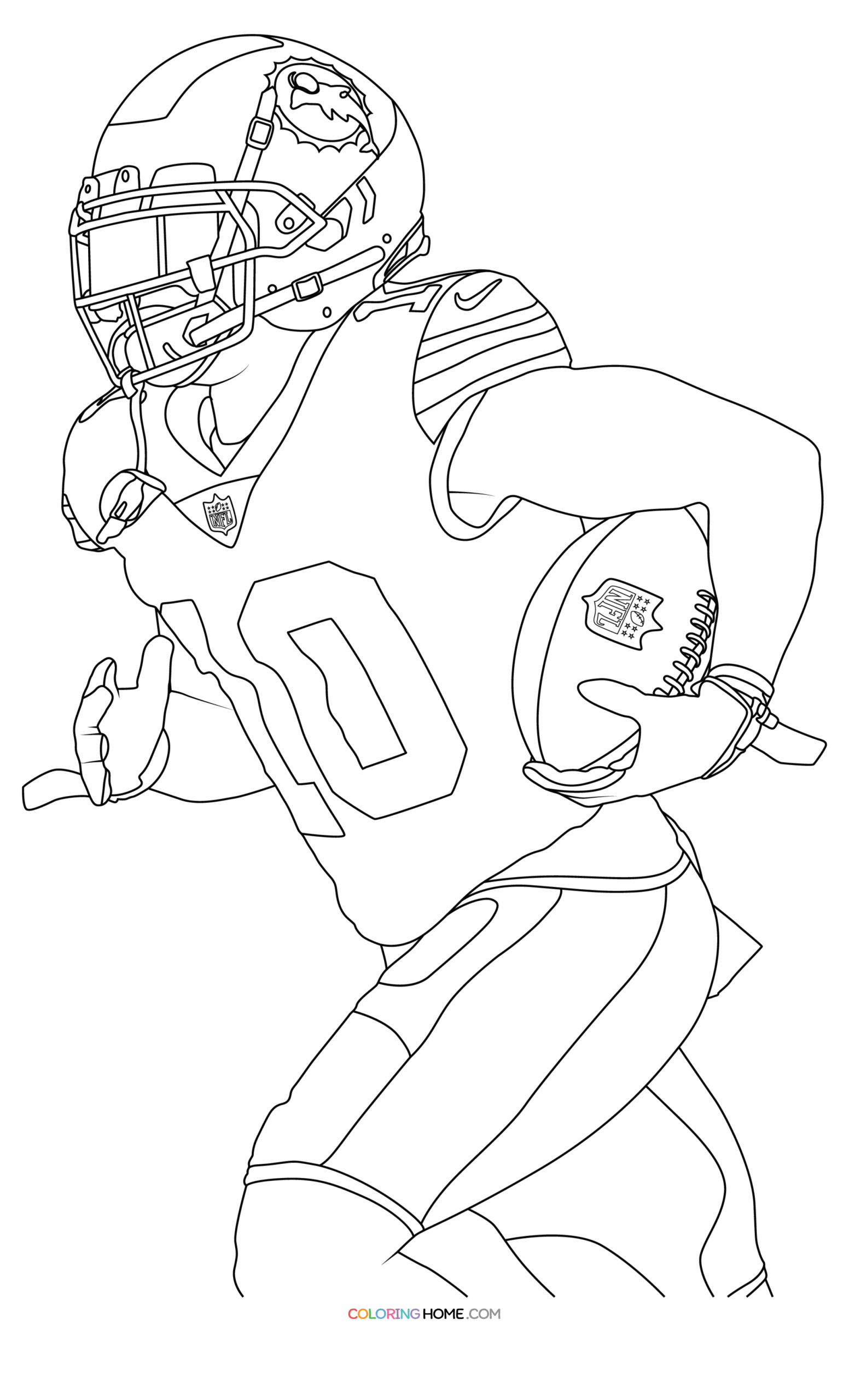 Tyreek Hill Football Coloring Page Coloring Home