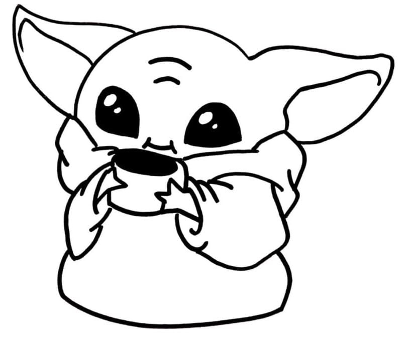 Unhappy Baby Yoda Coloring Page Free Printable Coloring Pages For Kids