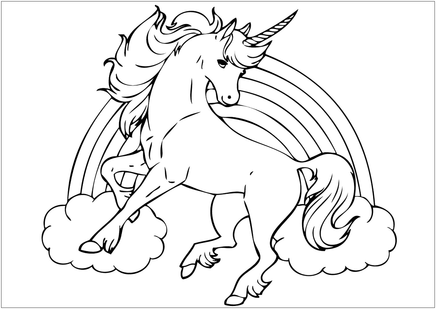 Unicorn Coloring Pages To Print Unicorns Kids Coloring Pages Page