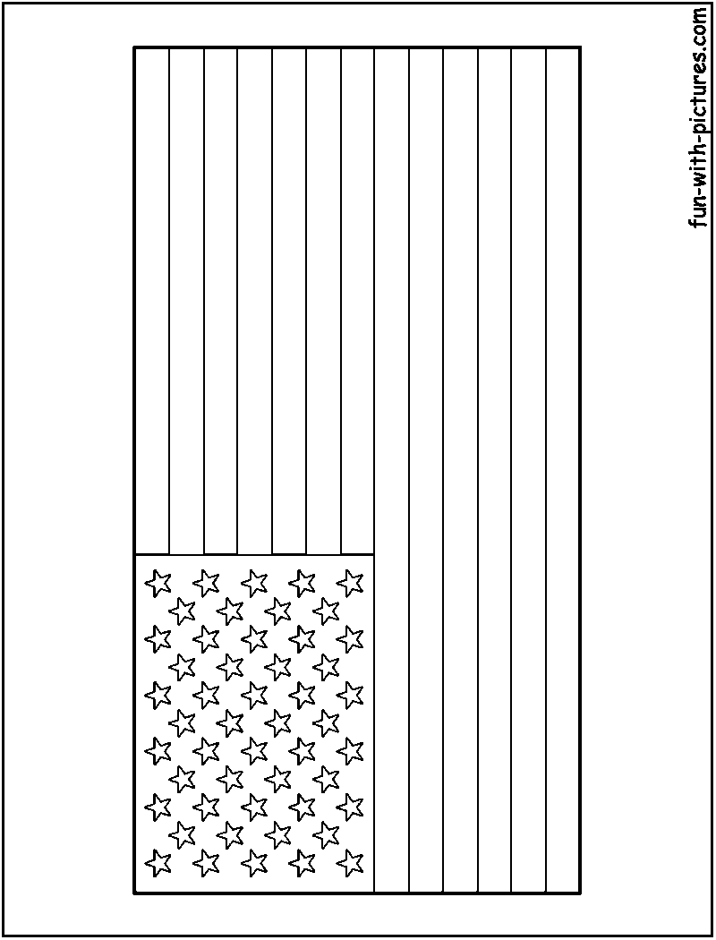 United States Flag Coloring Page