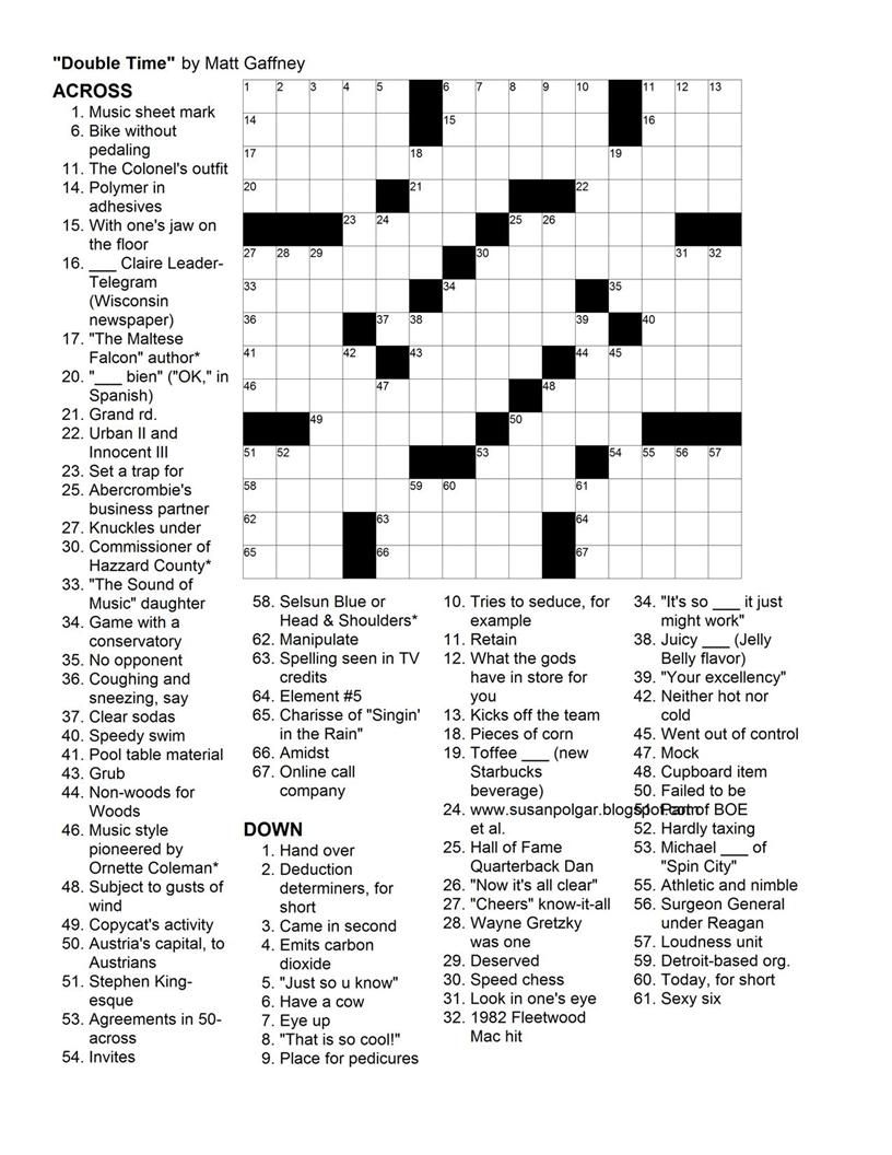USA Today Crossword Puzzle Printable Printable JD