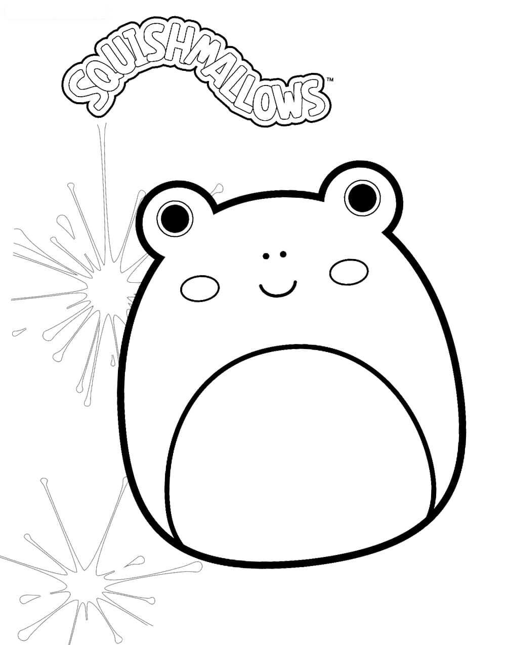 Wendy The Frog Squishmallow From The Original Squad Coloring Page 