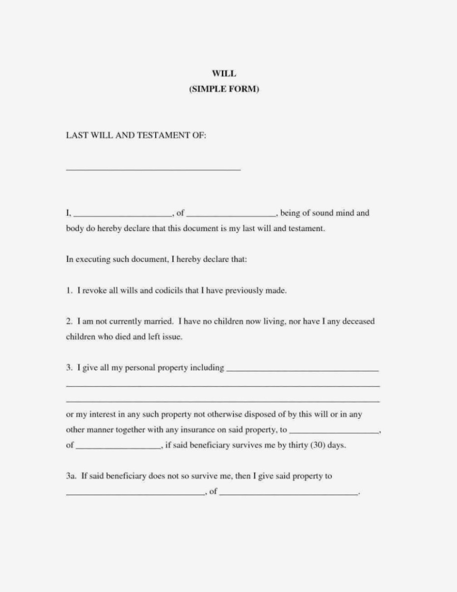 Will Form Living Online Template With Free Pdf Form Information 