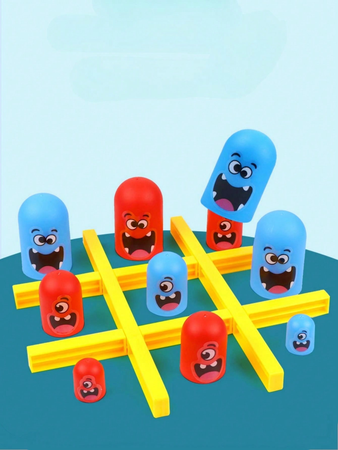 1 Set Cartoon Tic Tac Toe Game Interactive Board Game Stackable Tic 