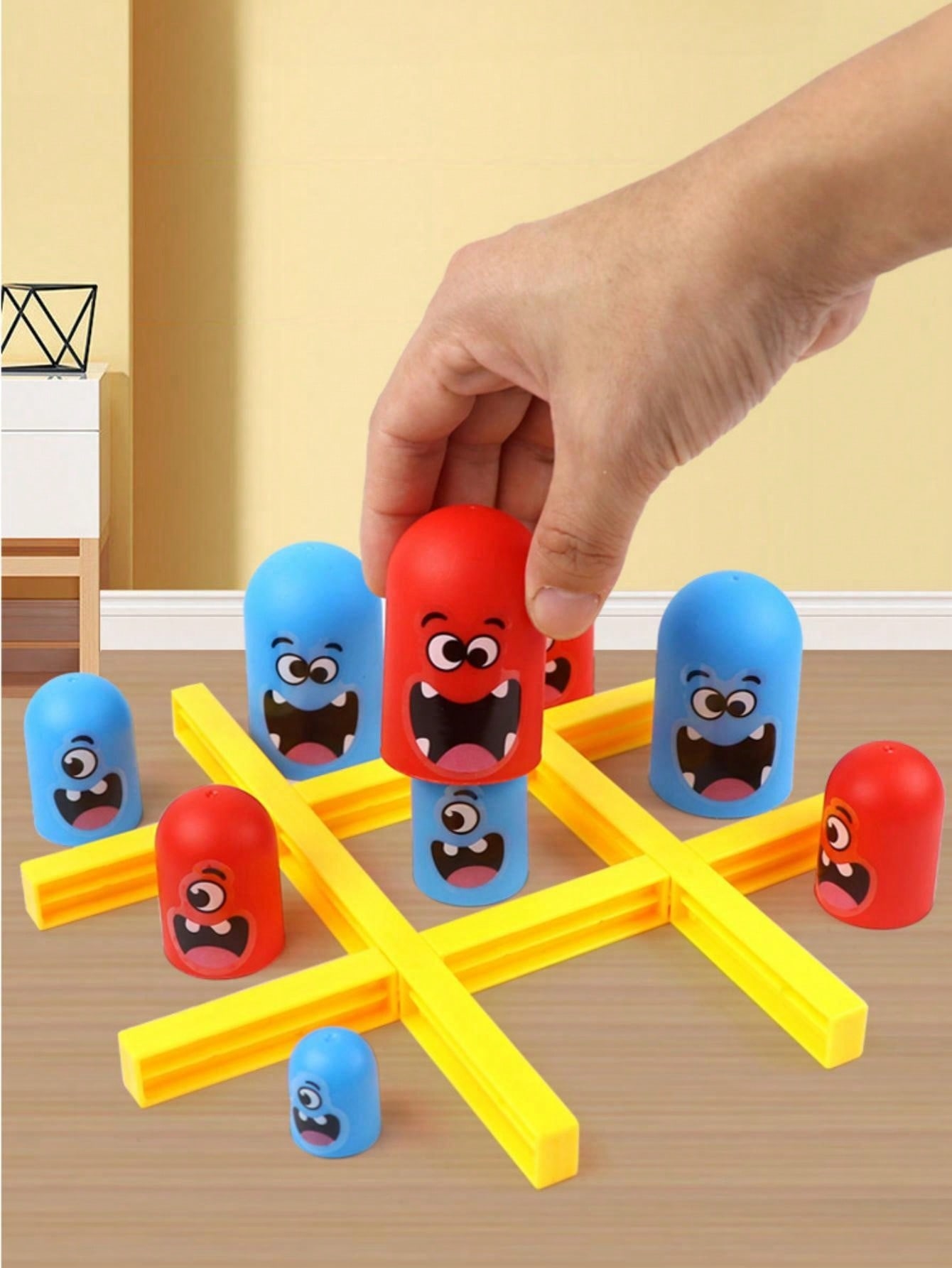 1 Set Cartoon Tic Tac Toe Game Interactive Board Game Stackable Tic 