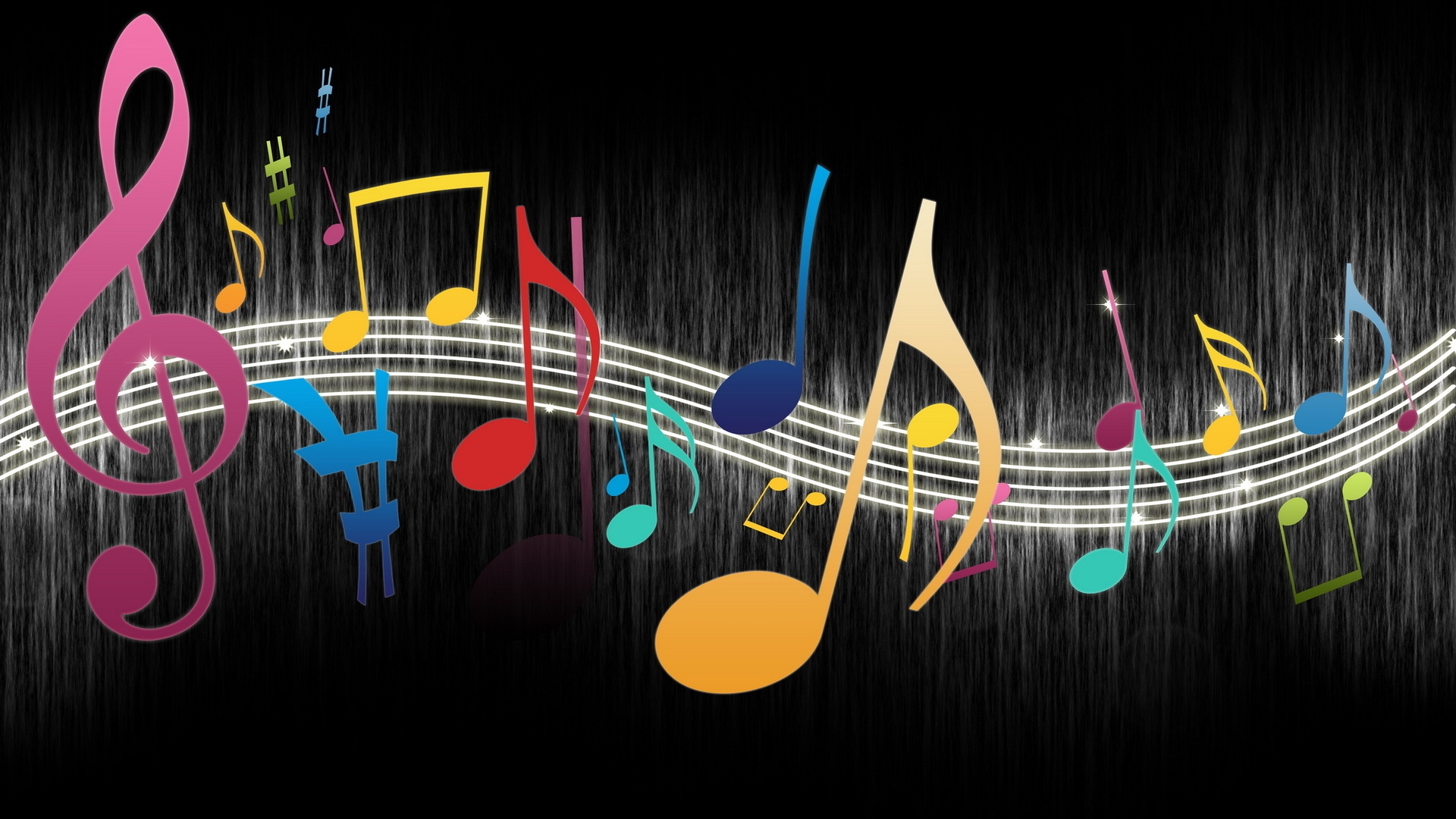Colorful Music Notes Wallpaper WallpaperSafari