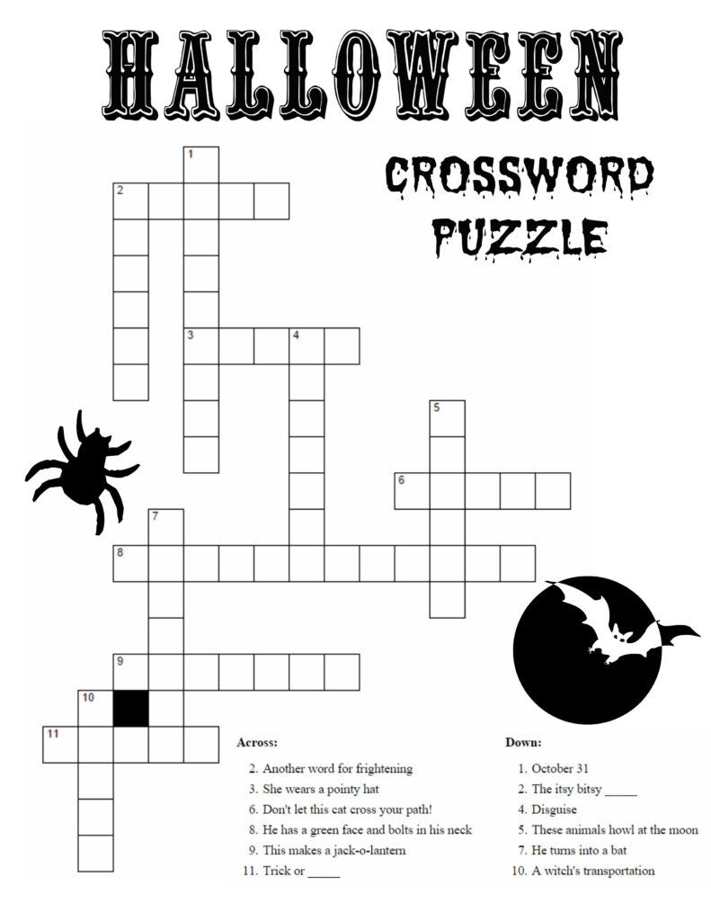Crossword Puzzles Halloween Printable Emma Crossword Puzzles