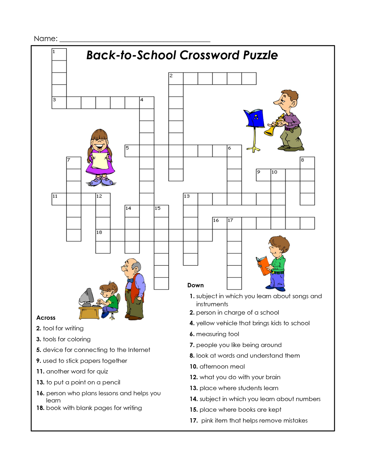 Crossword Puzzles Printable With Anwers