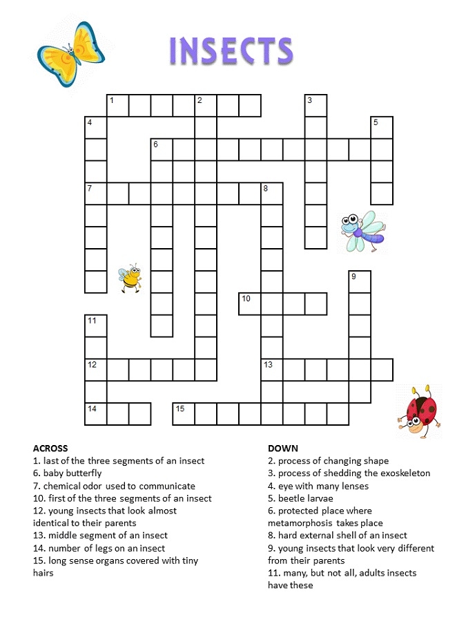 Crosswords For Kids Printable