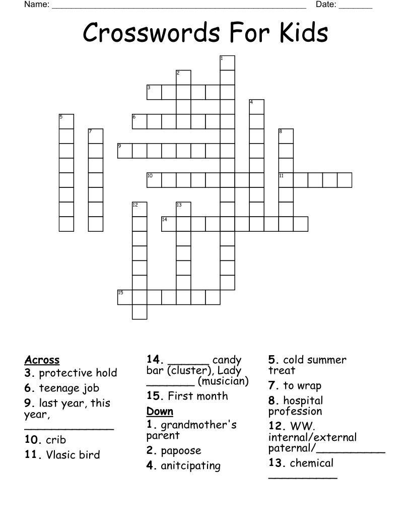 Crosswords For Kids WordMint