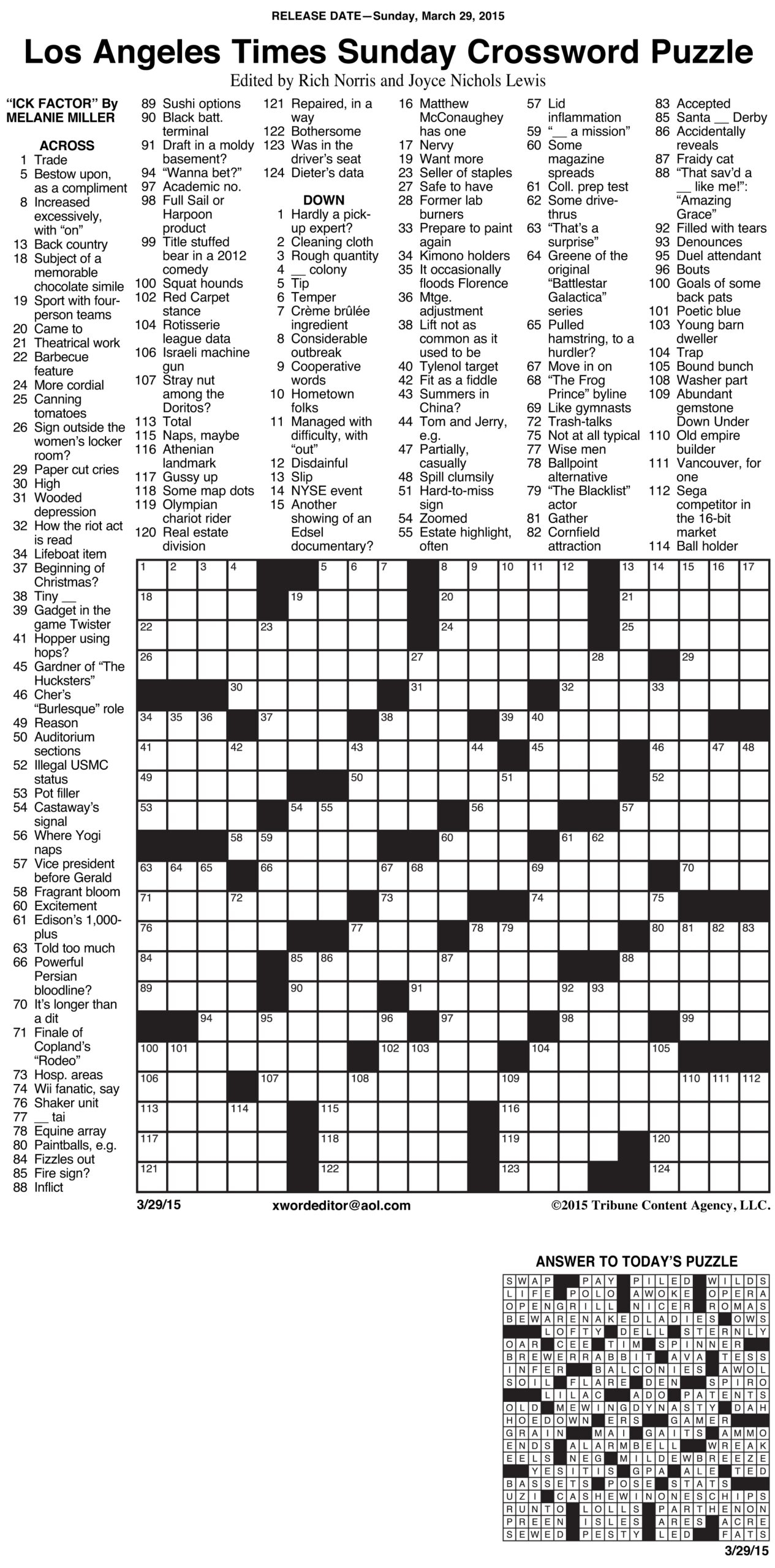 Daily Crossword Aarp Free Printable Crosswords