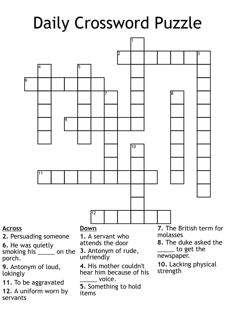 Daily Crossword Pdf Free Printable Crosswords
