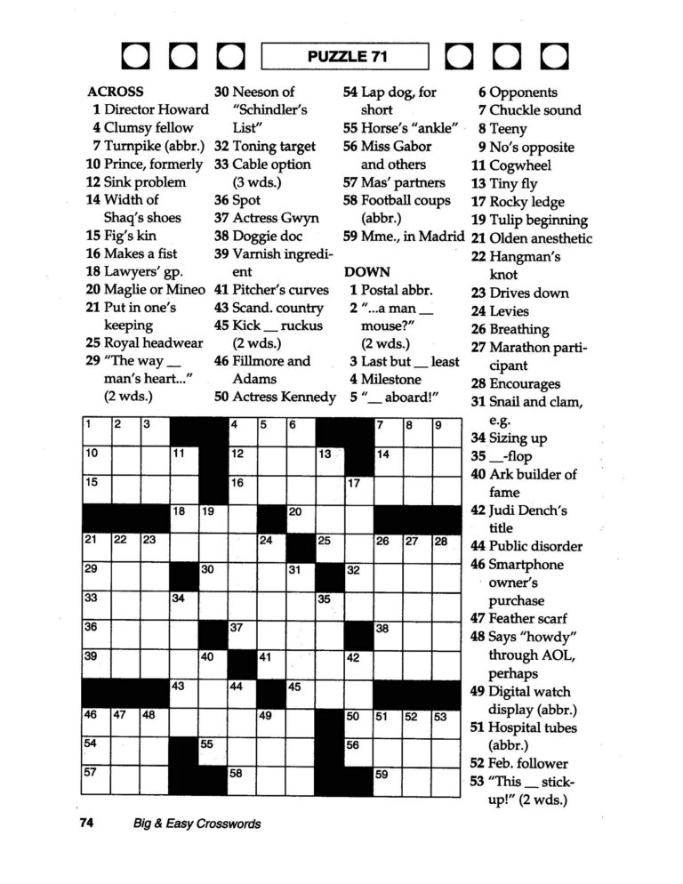 Evan Birnholz Sunday Crossword Free Printable Crossword