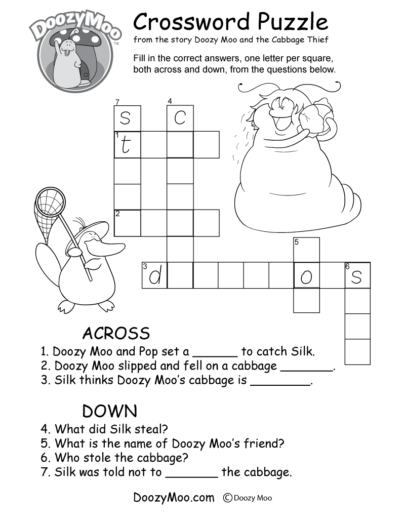 Free Printable Crossword Puzzle Worksheets Puzzle Worksheets Printable