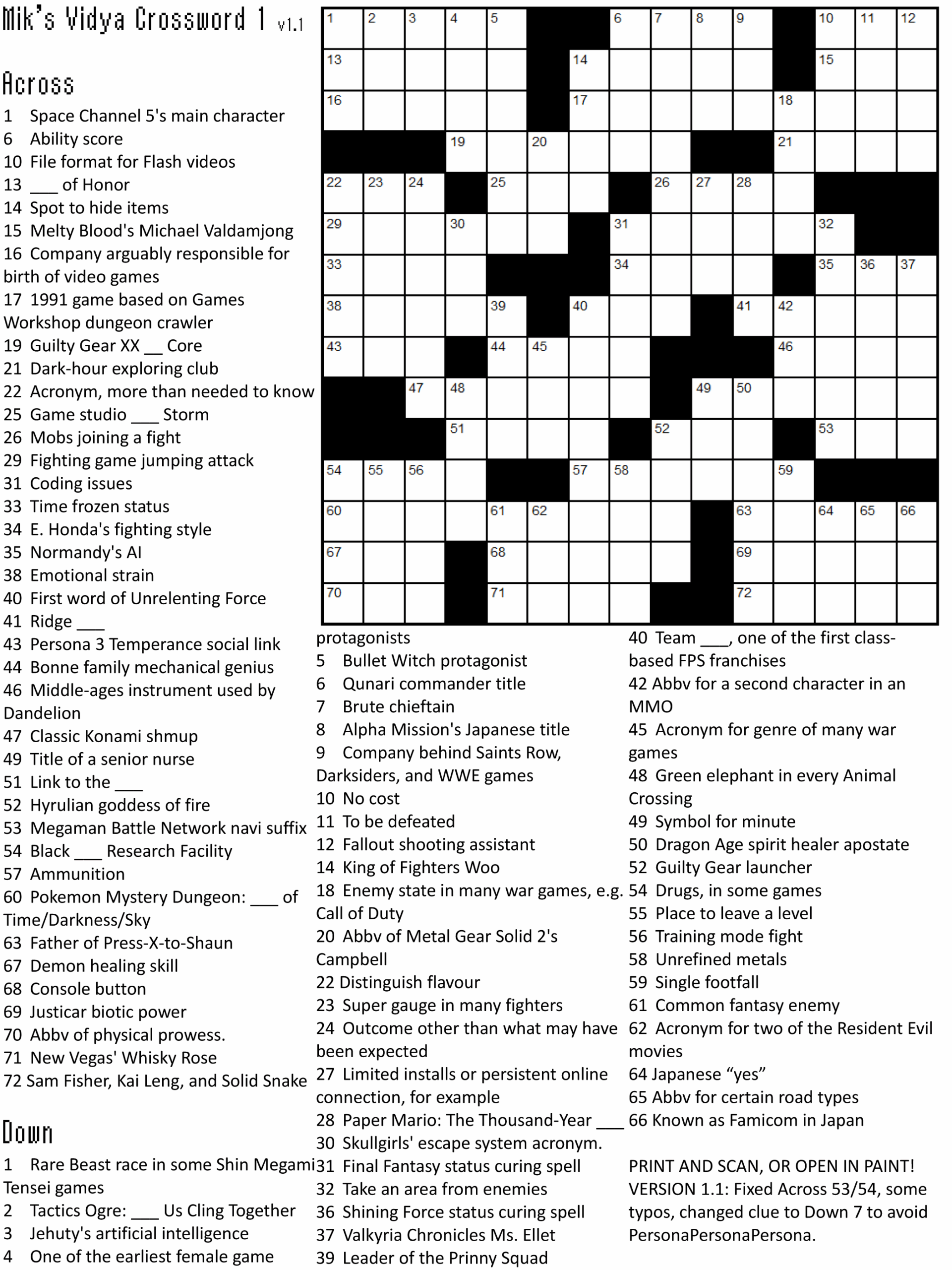 Free Printable Crossword Puzzles Easy Customize And Print