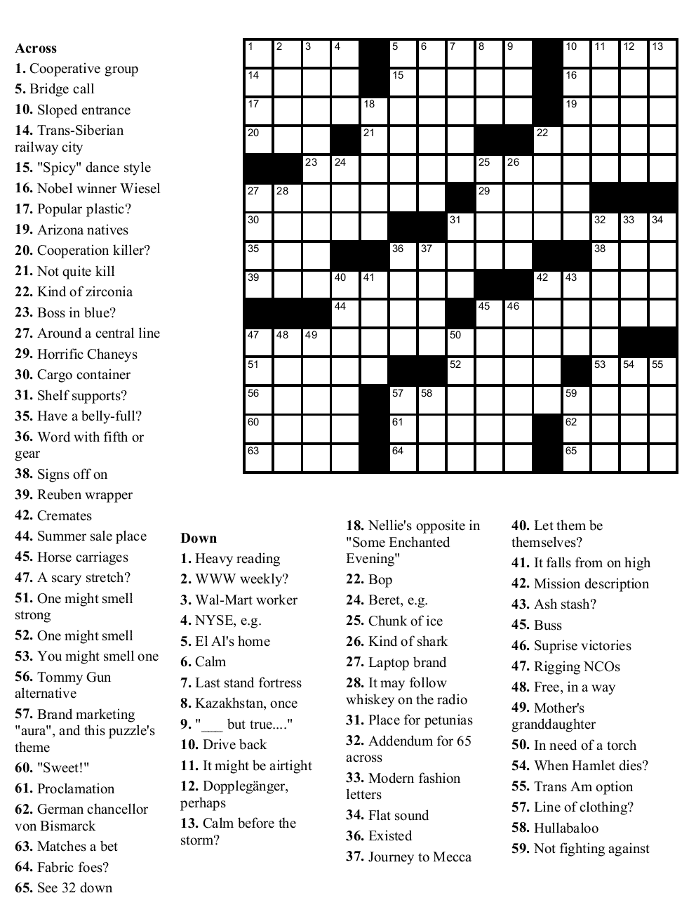 Free Printable Crosswords Crossword Sandevo