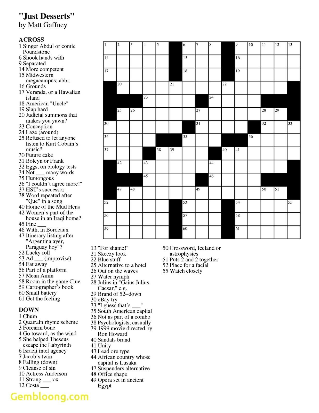 Free USA Today Printable Crosswords Solutions Printables For Everyone