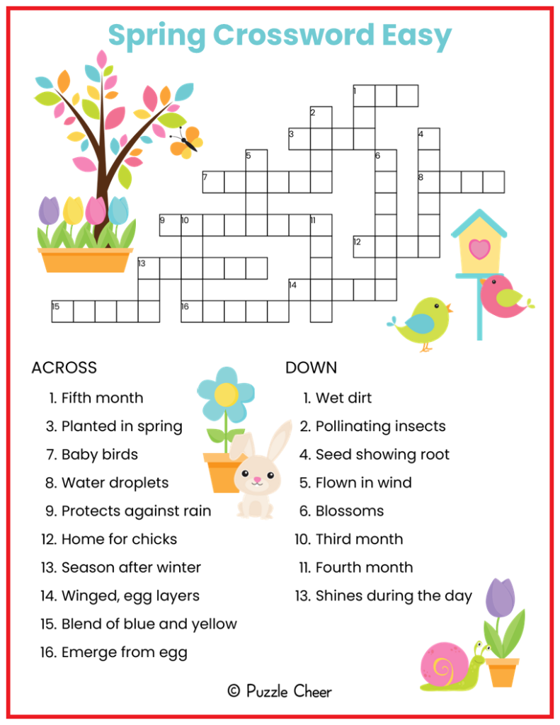 Fun Free Easy Printable Crossword Puzzles Easy Printables For 