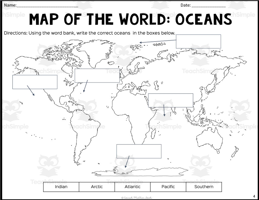 Geography Printable Worksheets Middle School