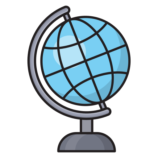Globe Vector Stall Lineal Color Icon