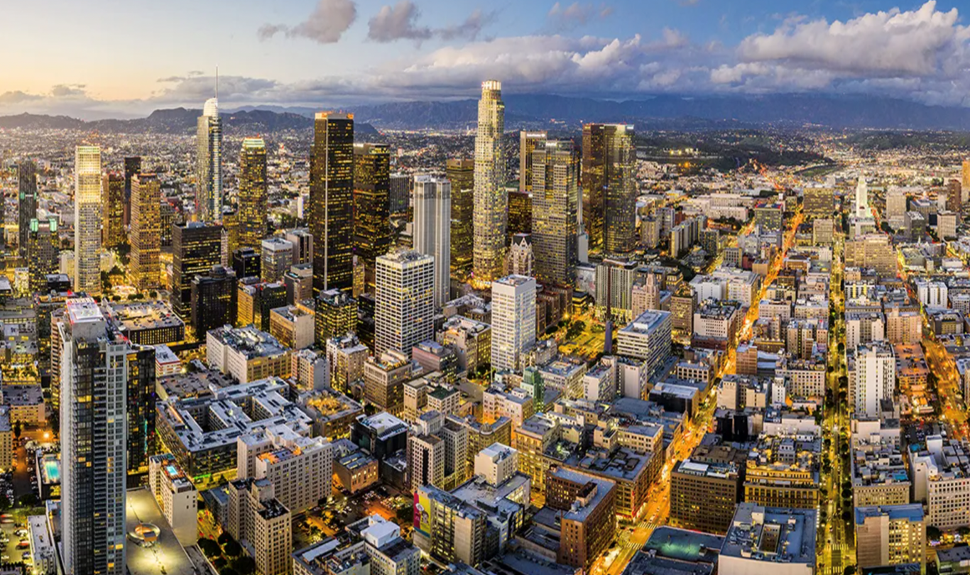 Historic Views Of Downtown Los Angeles From The Air Eastern Columbia