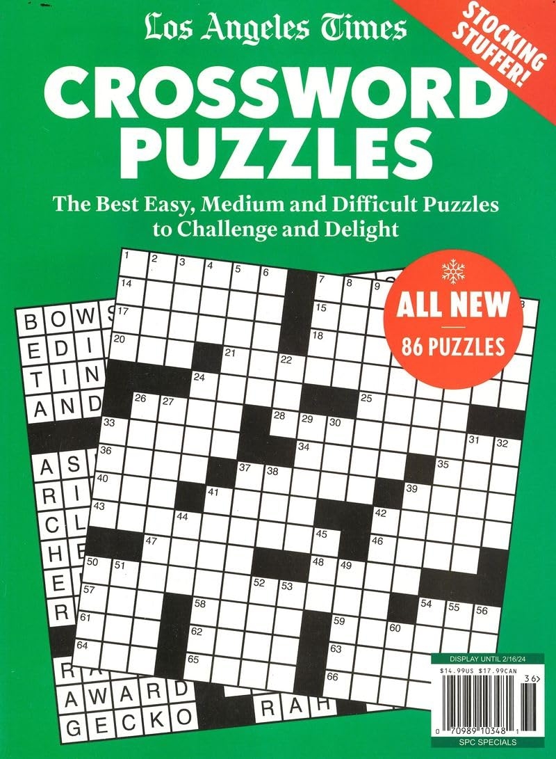 LOS ANGELES TIMES MAGAZINE SPECIAL EDITION 2024 CROSSWORDS PUZZLES Amazon Books
