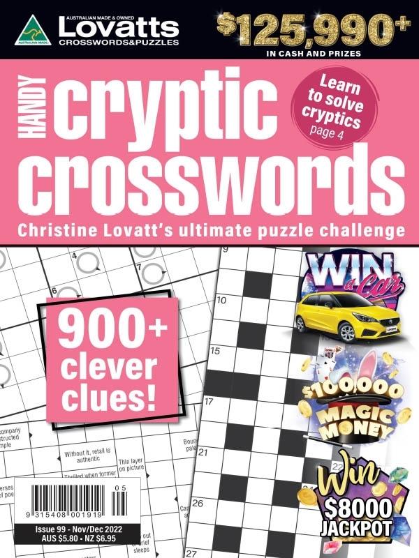 Lovatts Cryptic Free Printable Crosswords