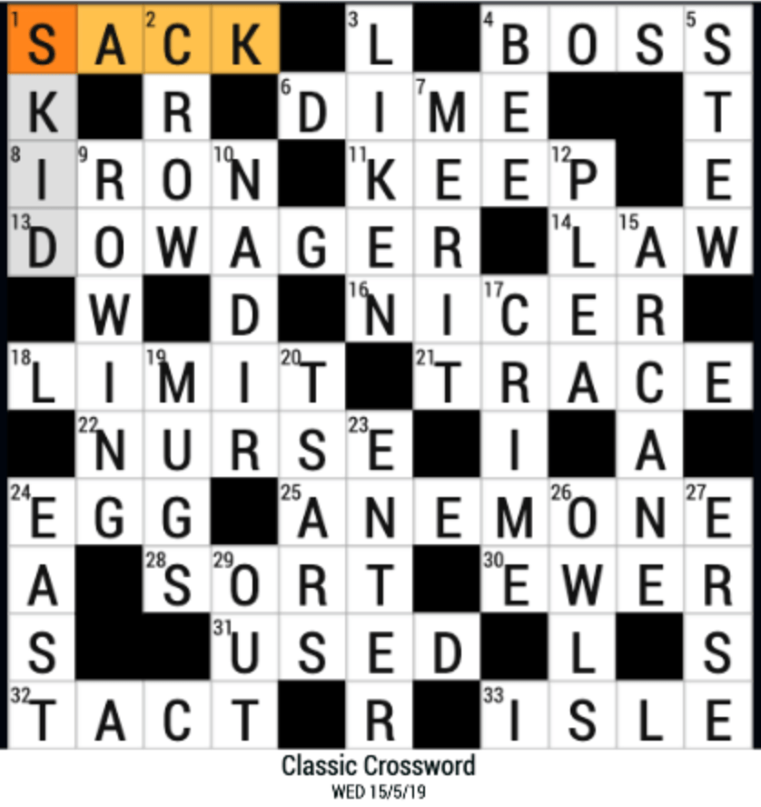 Mirror daily crossword 15 may 2019 Qunb