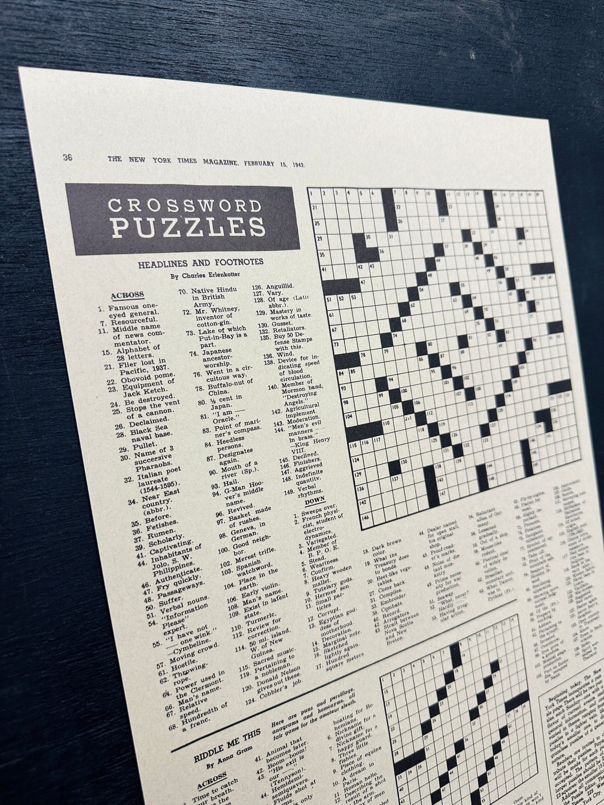 New York Magazine Crossword Archive New York Crossword Puzzle