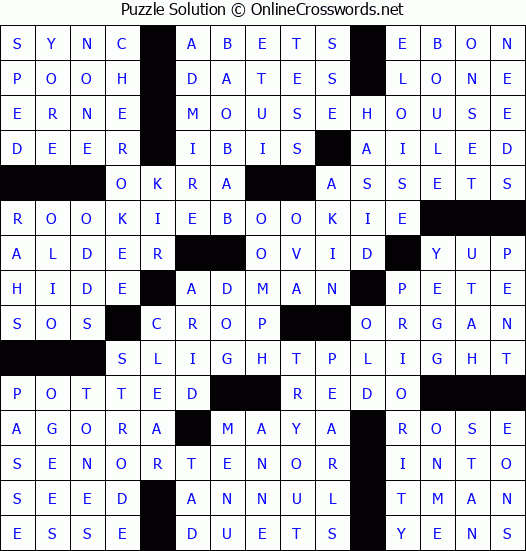 Onlinecrosswords Net Free Printable Crosswords