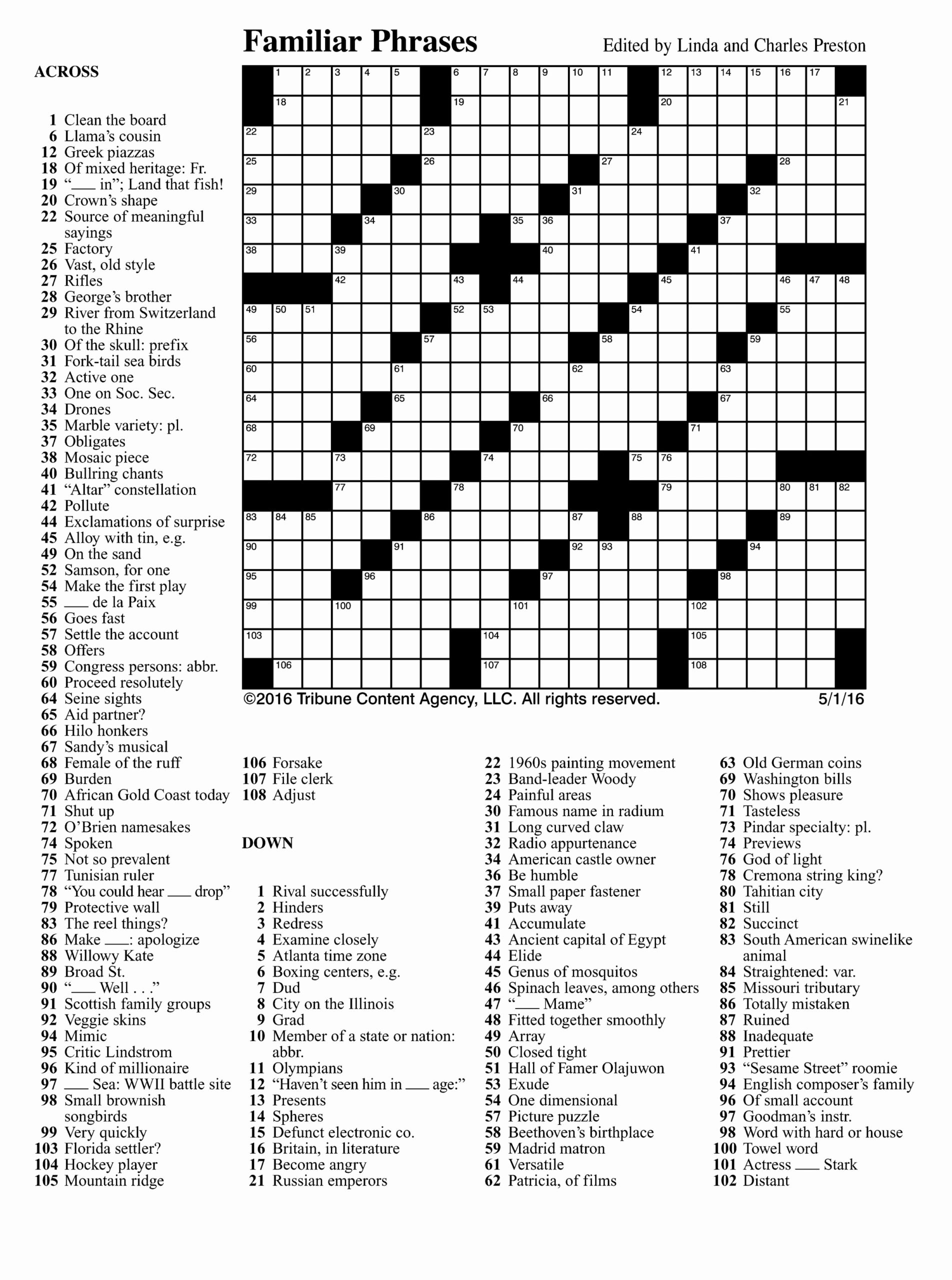 Pdf Crossword Puzzles Free Printable Crosswords