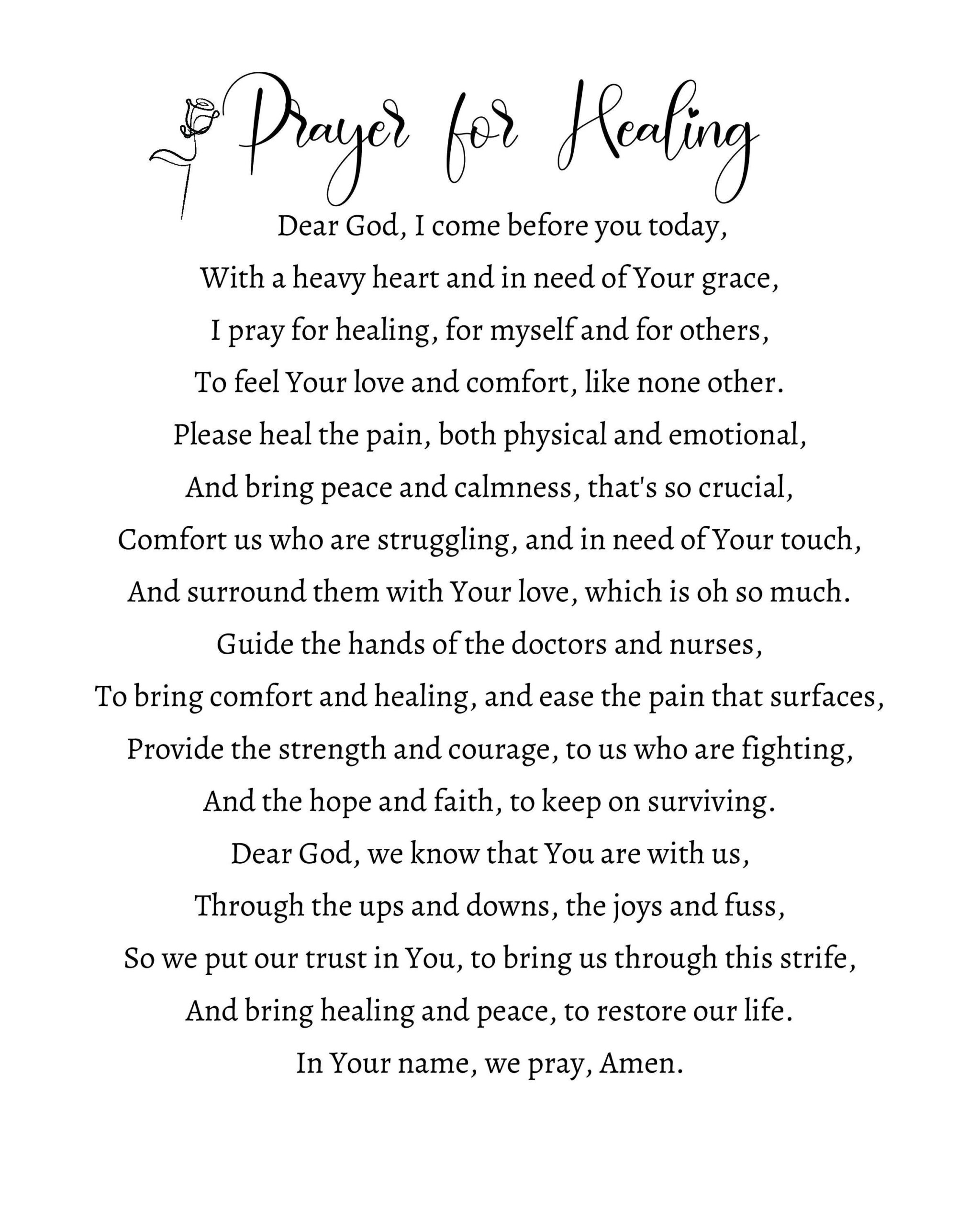 Prayer For Healing Prayer For Sickness Illness Prayer For Difficult Times Prayer For Anxiety Fear Depression Cancer Prayer