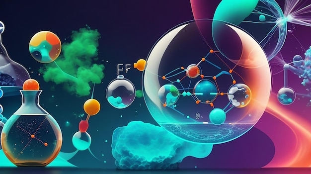 Premium AI Image Science Background Design