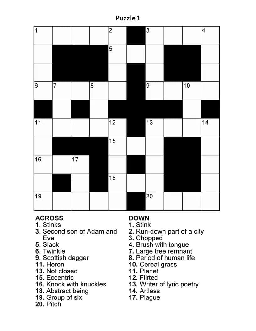 Printable Bible Crossword Puzzles Image Free Download And Print For You