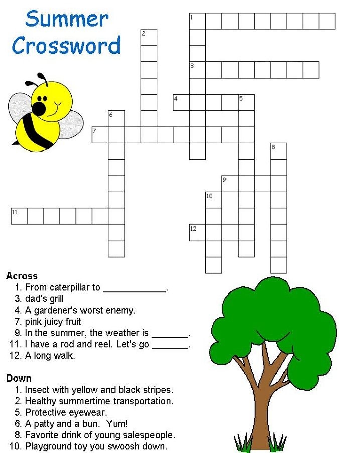 Printable Crossword Puzzles For Kids Free Mary Crossword Puzzles