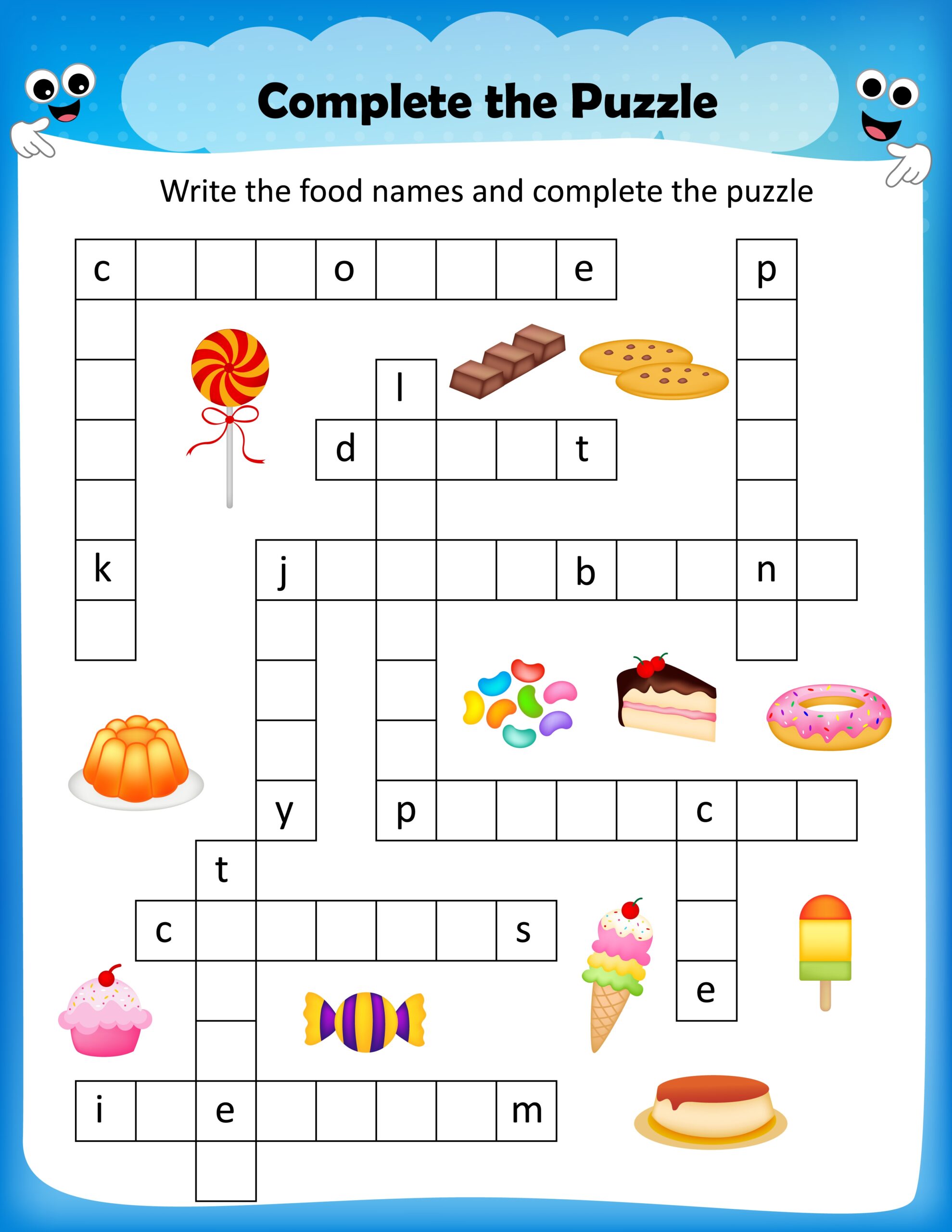 Printable Crossword Puzzles For Kids
