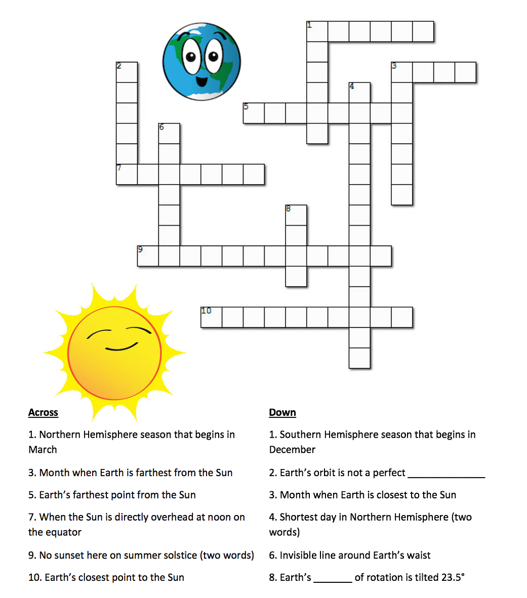 Printable Sun Crossword Free Printable Crosswords