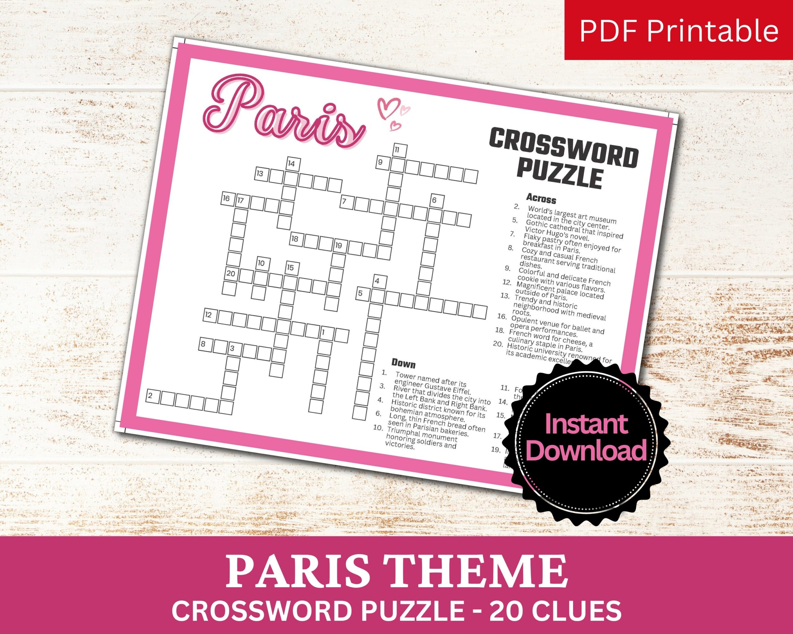 Printable Themed Crossword Puzzles