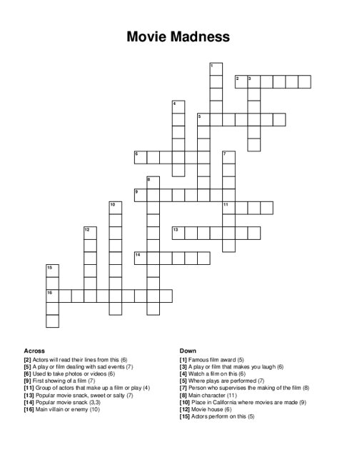 Star Wars Crossword Puzzle