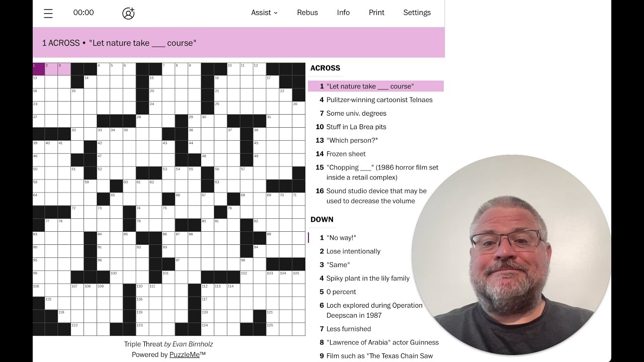 Sunday Crossword Evan Birnholz Crossword Puzzles