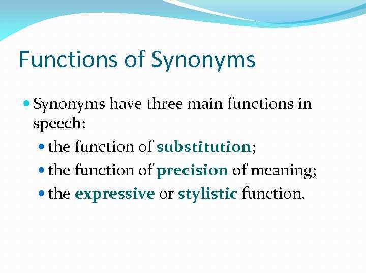 Synonyms In English Synonym Has Developed As