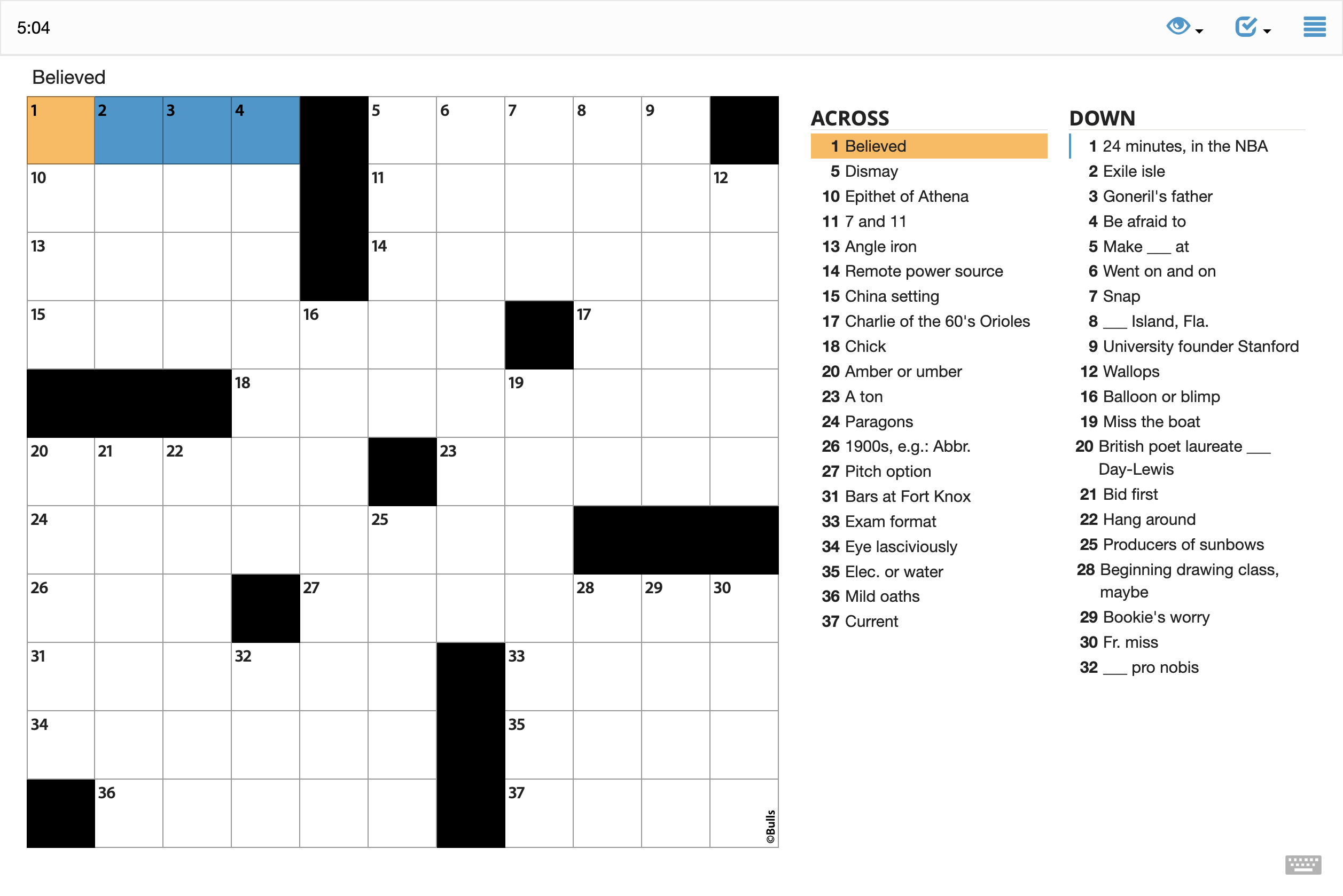The Daily Crossword The Daily Crossword