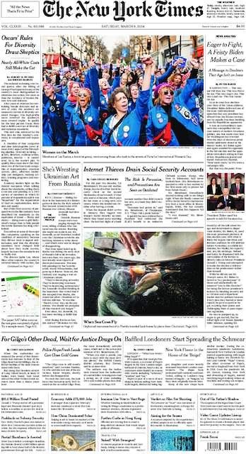 The New York Times In Print For Saturday March 9 2024 The New York
