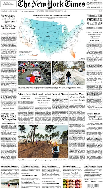 The New York Times In Print For Wednesday Feb 17 2021 The New York The New York Times In Print For Wednesday Feb 17 2021 The New York