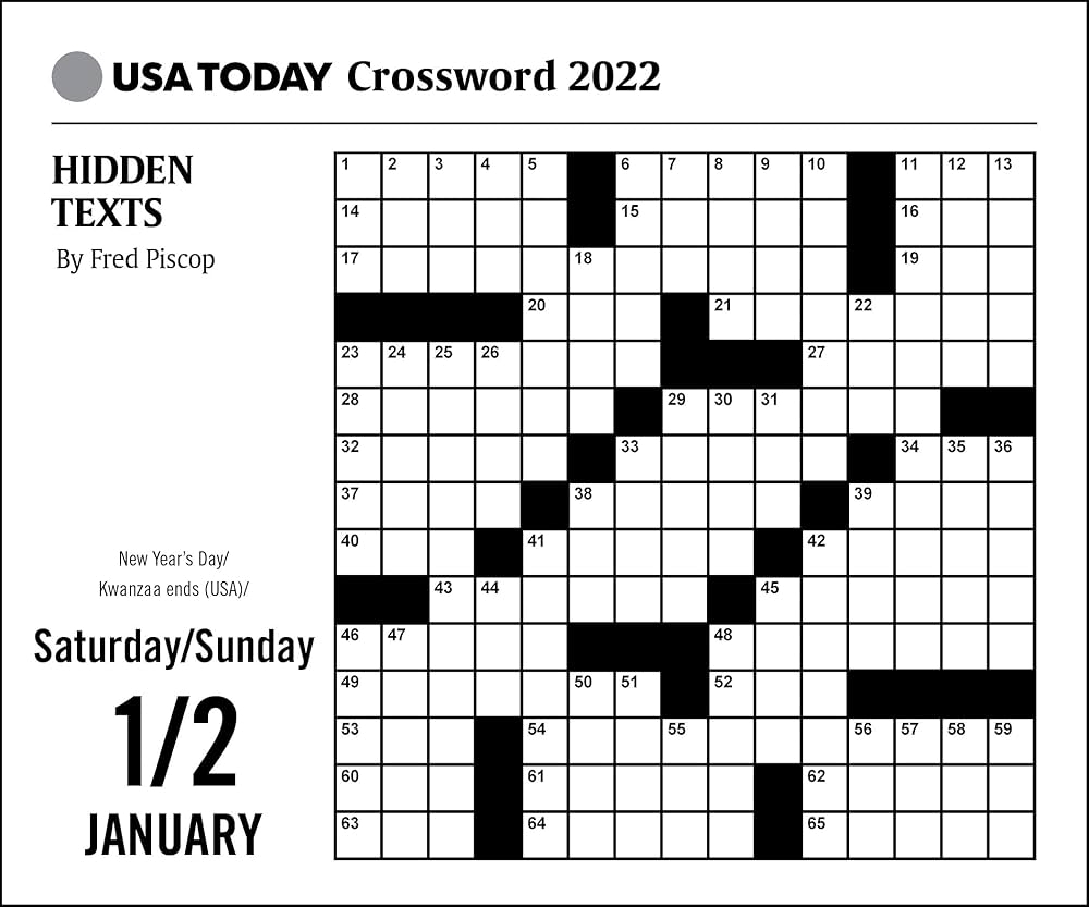 USA Today Crossword Puzzles 2022 Day to Day Calendar USA TODAY 