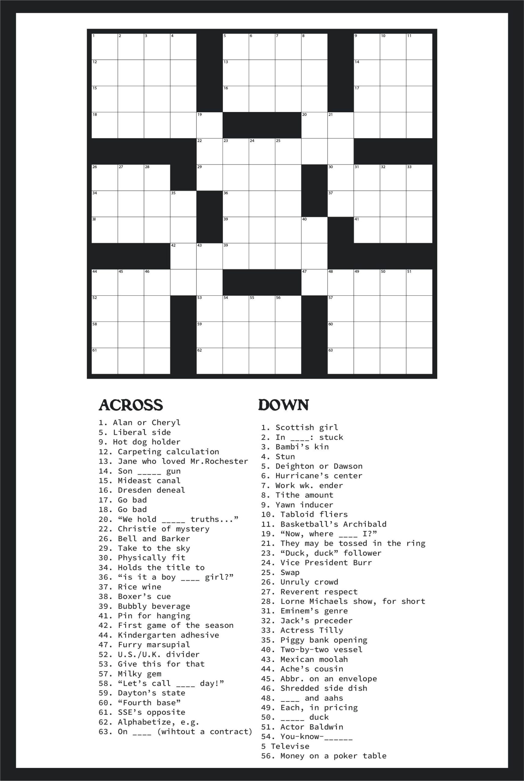 Usa Today Easy Crossword Puzzle Free Printable Crosswords